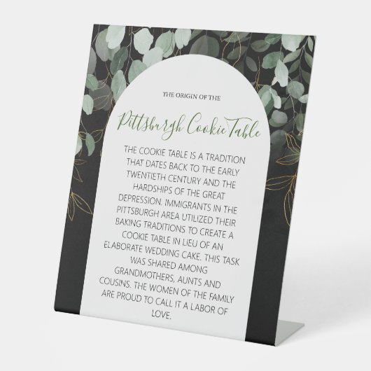 ピッツバーグCOOKIEテーブルの結婚署名 台座サイン (正面)