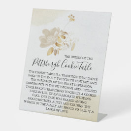 ピッツバーグCOOKIEテーブルの結婚署名 台座サイン