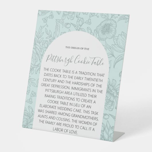 ピッツバーグCOOKIEテーブルの結婚署名 台座サイン (正面)