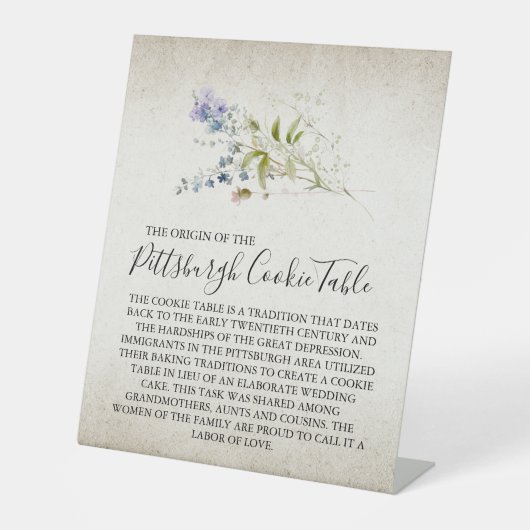 ピッツバーグCOOKIEテーブルの結婚署名 台座サイン (正面)