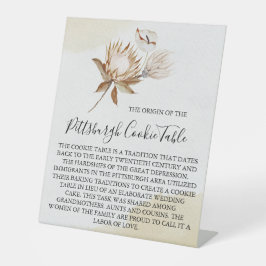 ピッツバーグCOOKIEテーブルの結婚署名 台座サイン