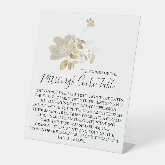 ピッツバーグCOOKIEテーブルの結婚署名 台座サイン (正面)