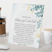 ピッツバーグCOOKIEテーブルの結婚署名 台座サイン (インサイチュ)