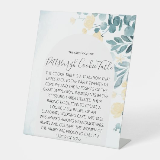 ピッツバーグCOOKIEテーブルの結婚署名 台座サイン (正面)