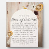 ピッツバーグCOOKIEテーブル結婚署名のテーブル署名 フォトプラーク (正面)