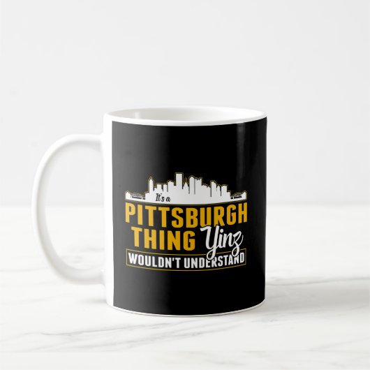 ピッツバーグYinzer PittsburgheseピッツバーグT コーヒーマグカップ (左)
