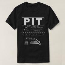 ピッツバ国際的ーグ空港PIT Tシャツ