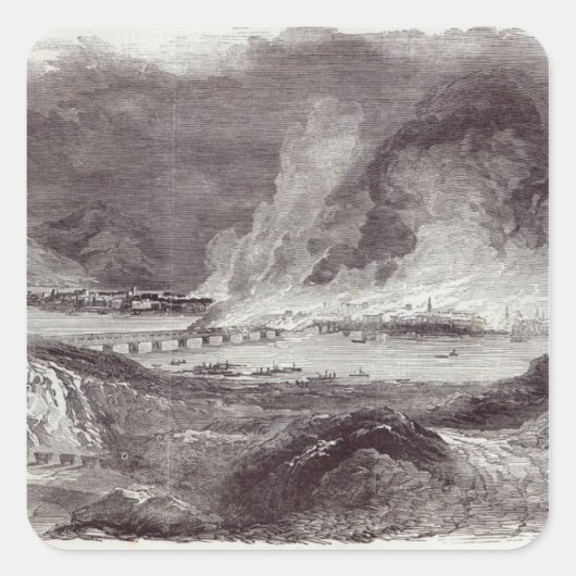 ピッツバ素晴らしーグでの発砲 スクエアシール (正面)