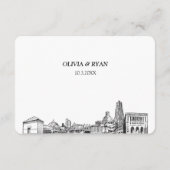 ピッツバ結婚グのRSVP伝統的の食事オプション エンクロージャーカード (裏面)