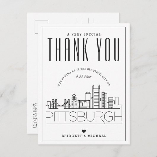 ピッツバ結婚ーグ 感謝してい来よ!ポストカード ポストカード (正面/裏面)