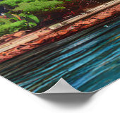 ピッツバ鮮やかーグスカイラインカラフルアーバンアート ポスター (角)