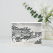 ピッツフィールドイリノイヴィンテージダウンタウンスクエア ポストカード (スタンド正面)