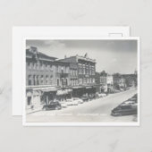 ピッツフィールドイリノイヴィンテージダウンタウンスクエア ポストカード (正面/裏面)