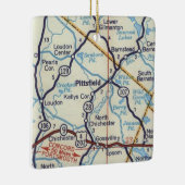 ピッツフィールドNHヴィンテージマップ セラミックオーナメント (右)