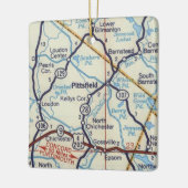 ピッツフィールドNHヴィンテージマップ セラミックオーナメント (左)