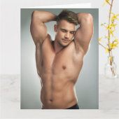 ピッツホットガイ挨拶カード カード (黄色い花)