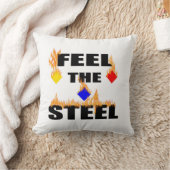 ピッツ感じバーグザスチールファイアフットボールスポーツNa クッション (ブランケット)