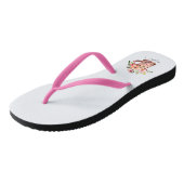 ピッティ素朴ーピーチ&マウブウォーターカラーフローラ ビーチサンダル (アングル)