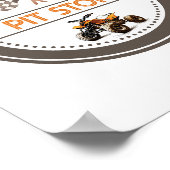 ピットオストップレンジクワッドバイク誕生日標識 ポスター (角)