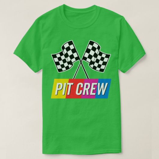 ピットクルーカラフル Tシャツ (デザイン正面)