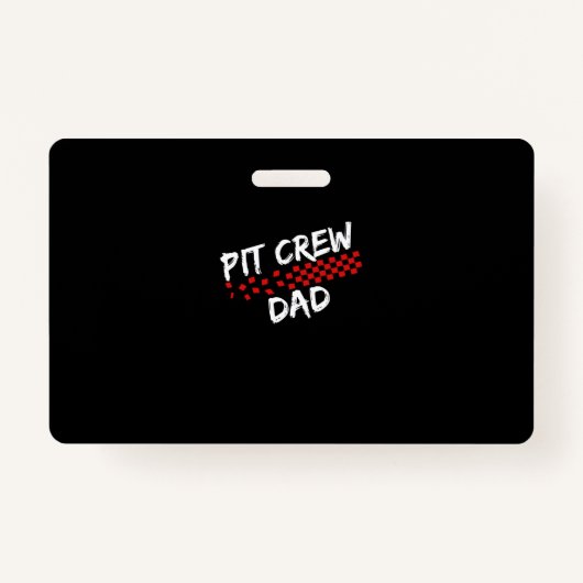 ピットクルーパパTシャツホスティングレースカー誕生日 バッジ (正面)