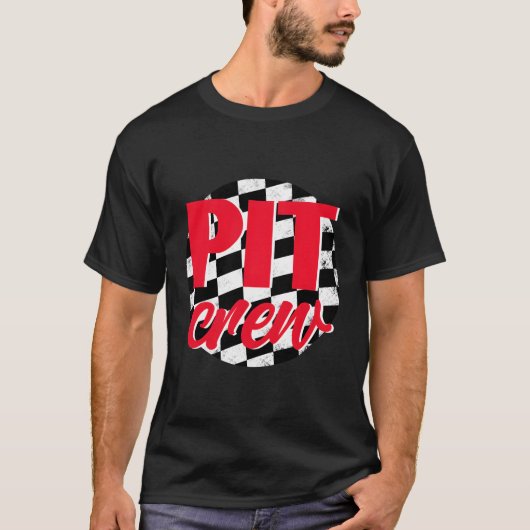 ピットクルーレーシングレースカー Tシャツ (正面)
