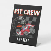 ピットクルー誕生日パーティーテーマレースカーマッチング 台座サイン (正面)