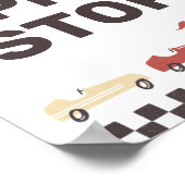 ピットストックサイン2速レースカー誕生日 ポスター (角)