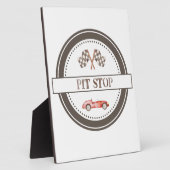 ピットストップ誕生日卓上プラークとイーゼル フォトプラーク (側面)