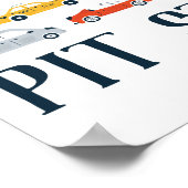 ピットストップ運輸誕生日標識 ポスター (角)