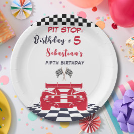 ピットストップ レース 子供 誕生日 ペーパープレート