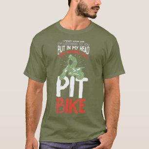 ピットバイクレーシングオートバイモトクロス Tシャツ