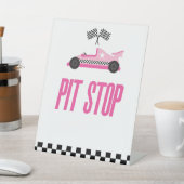 ピットピストップンクフレームレースカーパーティーテーブル 台座サイン (インサイチュ)