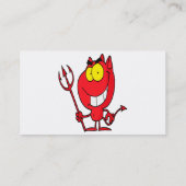 ピットフ間抜けォークを使った可愛い漫画の悪魔 名刺 (裏面)