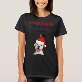 ピットブルおもしろいの女はDの聖降誕祭を祝う Tシャツ