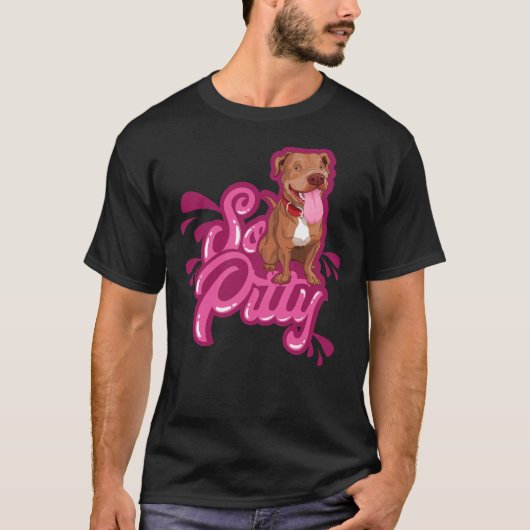 ピットブルおもしろいテリアソーピティ Tシャツ (正面)
