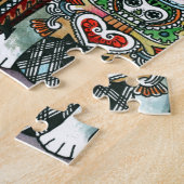 ピットブルおよびチワワ ジグソーパズル (側面)