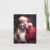 ピットブルとサンタクロースフェスティバルクリスマス カード (正面)