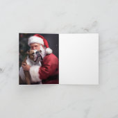 ピットブルとサンタクロースフェスティバルクリスマス カード (内部)