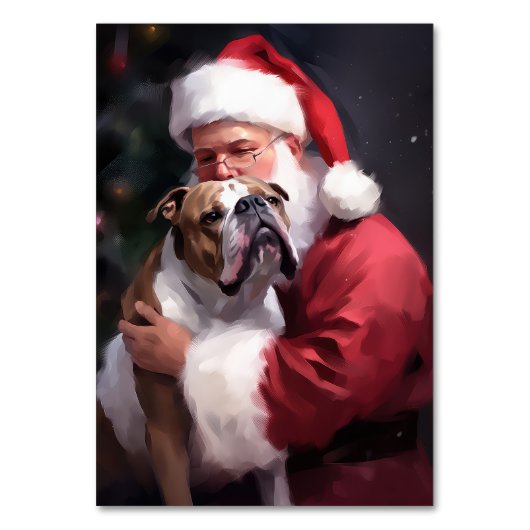 ピットブルとサンタクロースフェスティバルクリスマス テーブルナンバー (正面)