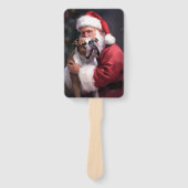 ピットブルとサンタクロースフェスティバルクリスマス ハンドファン (正面)