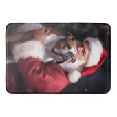 ピットブルとサンタクロースフェスティバルクリスマス バスマット (正面)