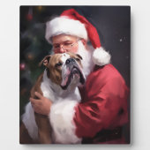 ピットブルとサンタクロースフェスティバルクリスマス フォトプラーク (正面)