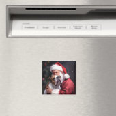 ピットブルとサンタクロースフェスティバルクリスマス マグネット (インサイチュ (食洗機))