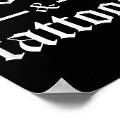 ピットブルとタトゥーおもしろいタトゥー犬のオーナータット ポスター (角)