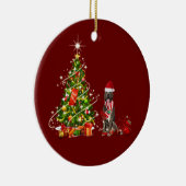 ピットブルとハットスカフクリスマス セラミックオーナメント (右)