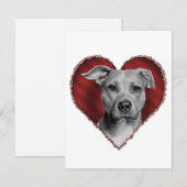 ピットブルとハート 招待状 (正面/裏面)