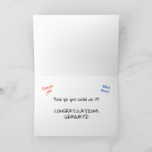 ピットブルとロットワイラー卒業式Yaカード カード (内部)