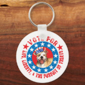 ピットブルに投票 キーホルダー (正面)