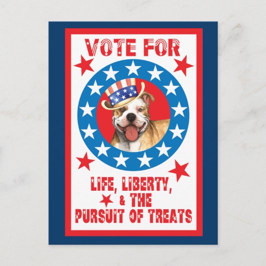 ピットブルに投票 ポストカード (正面)